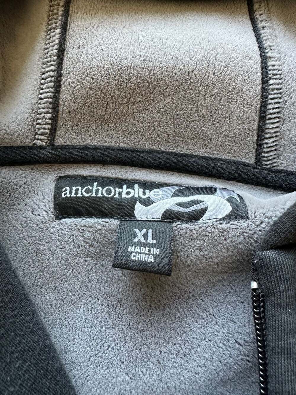 Anchor Blue Full Zip Hoodie Sweatshirt Size XL - Picture 2 of 5